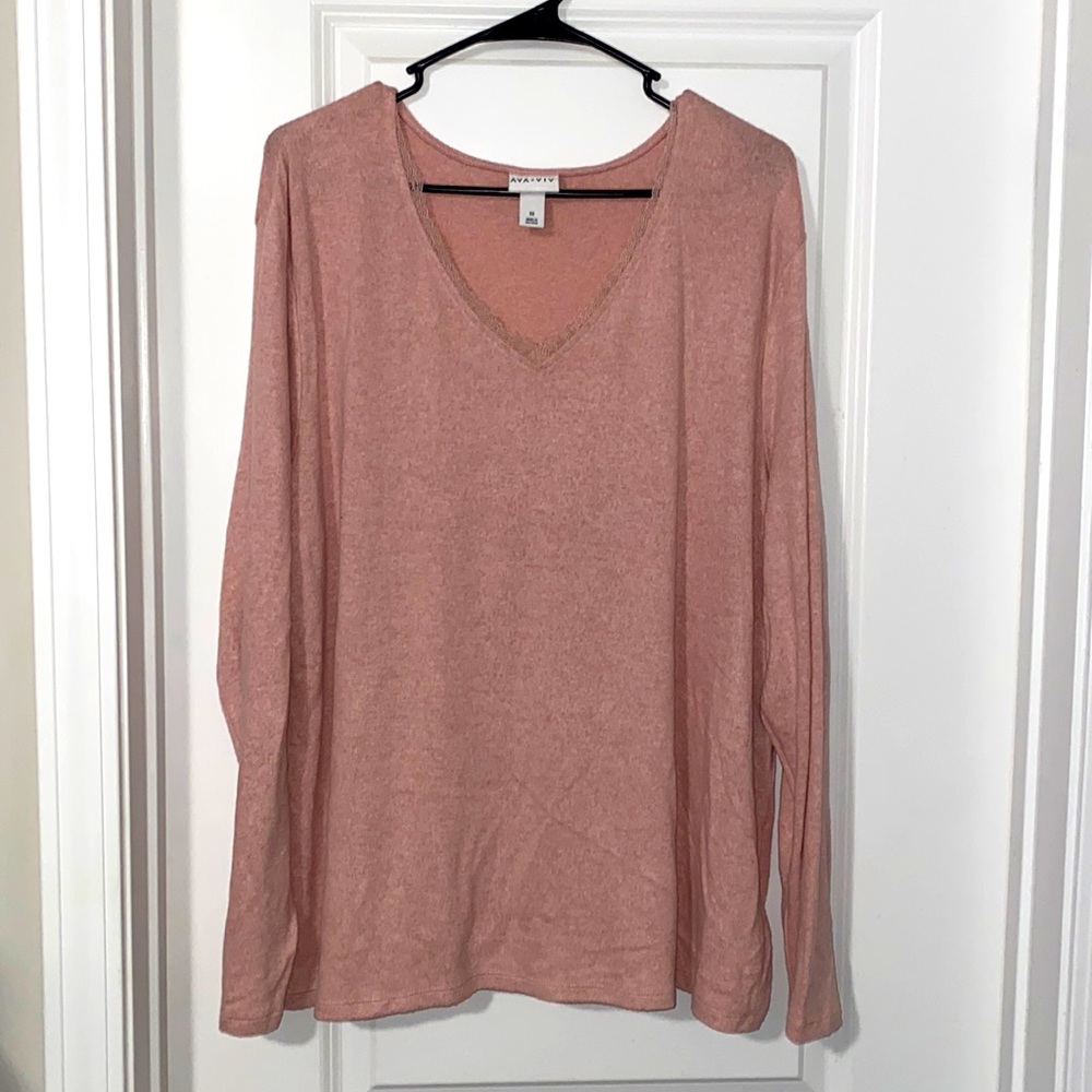 Ava & Viv NWOT Size 1X Long Sleeve Tee